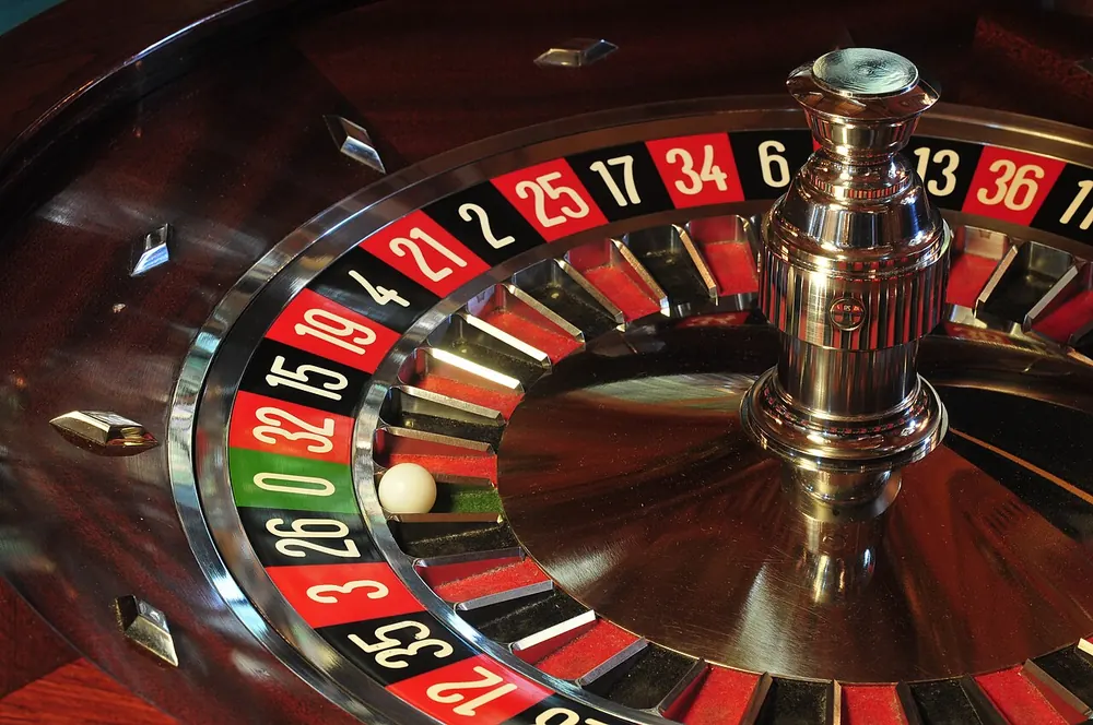 Roulette wheel at a casino