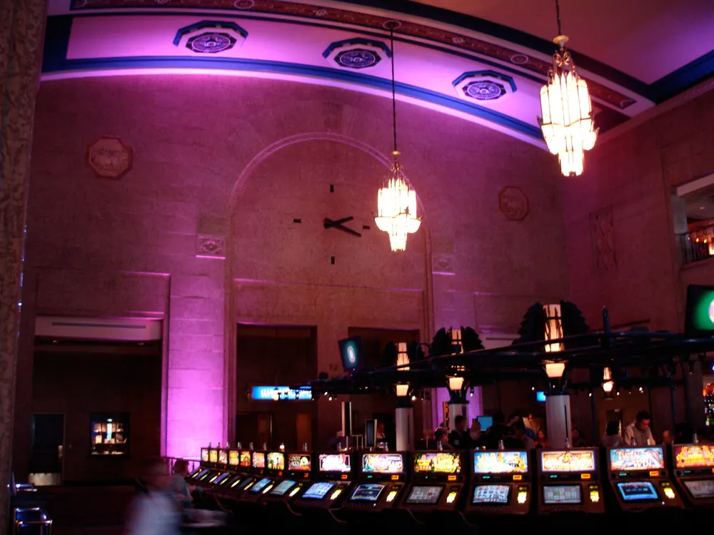 Casino concourse with gaming tables