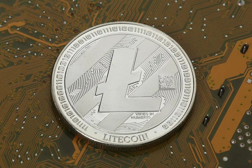 Silver Litecoin coin