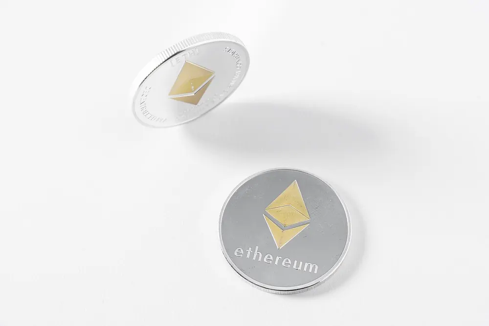 Ethereum coin in a clear capsule, the cut the Steam Market fee takes