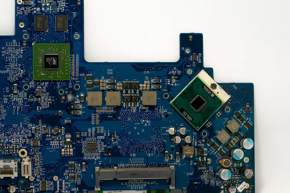Close-up of a computer motherboard